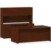 Lorell Prominence 2.0 60"W Left-Pedestal Computer Desk, Mahogany
