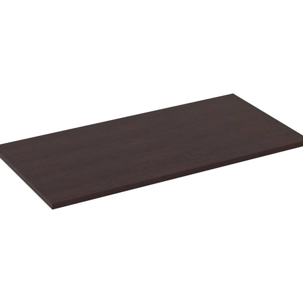 Lorell Quadro Sit-To-Stand Laminate Table Top, 48"W x 24"D, Espresso