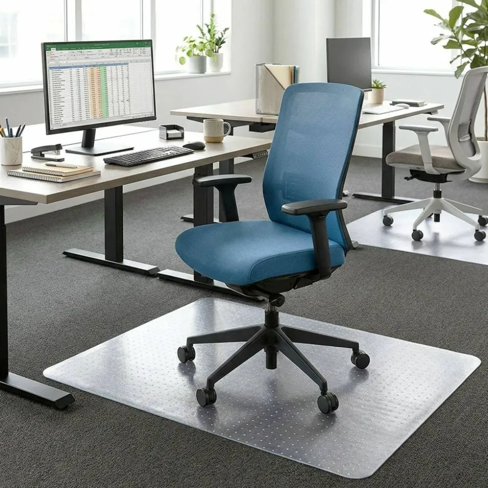 Lorell Rectangular Chair Mat for Medium-Pile Carpet - 48" x 60"