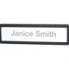 Lorell Recycled Cubicle Nameplate, 0.9"W x 2.7"H, Wall, Plastic, Black
