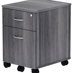 Lorell Relevance 2-Drawer Mobile File Cabinet For Computer Desk, Charcoal