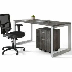Lorell Relevance 2-Drawer Mobile File Cabinet For Computer Desk, Charcoal
