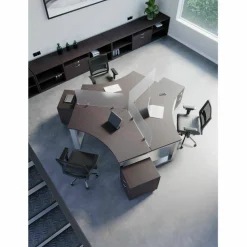 Lorell Relevance 2-Drawer Mobile File Cabinet For Computer Desk, Mahogany