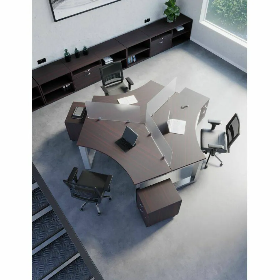 Lorell Relevance 2-Drawer Mobile File Cabinet For Computer Desk, Mahogany