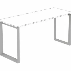 Lorell Relevance Series Desk Leg Frame, Silver, 23.3