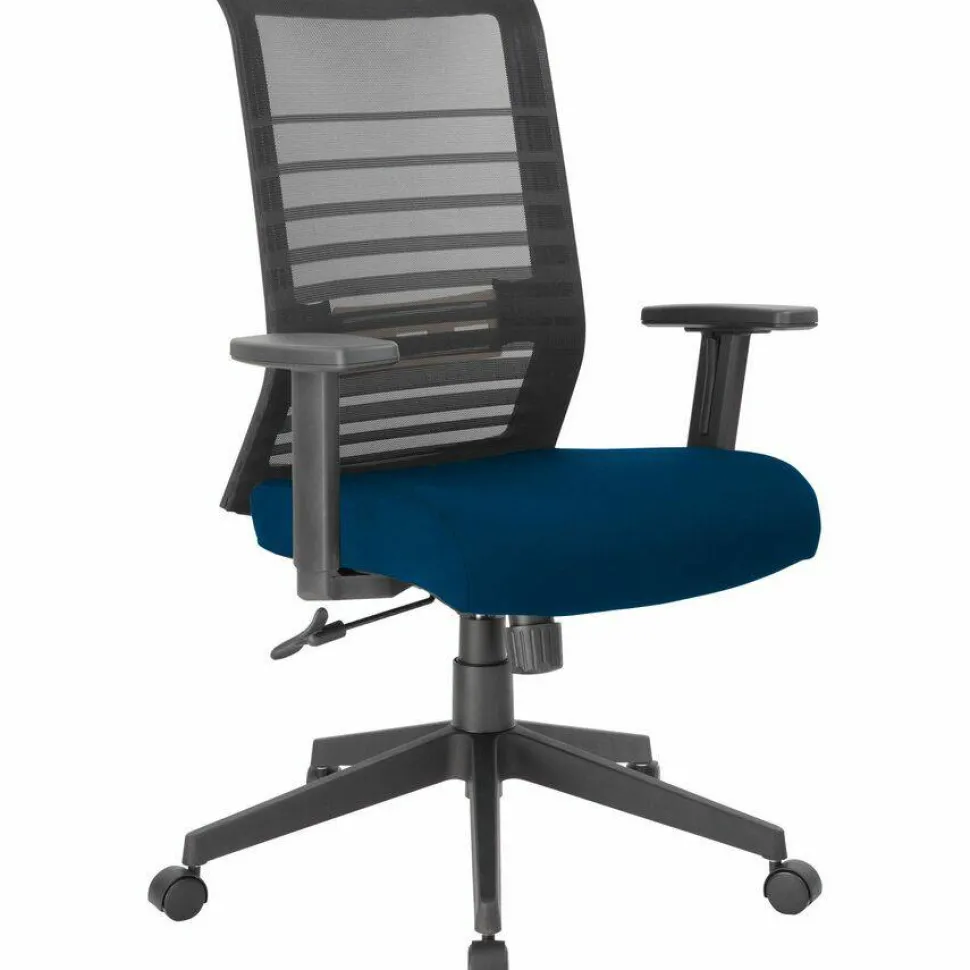 Lorell Removable Mesh Seat Cover - 19" Length x 19" Width - Polyester Mesh - Blue - 1 Each