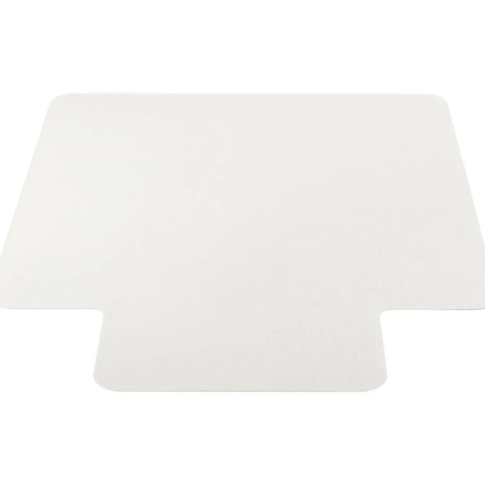 Lorell Rolled Hard Floor Chair Mat, 45" x 53", Wide Lip