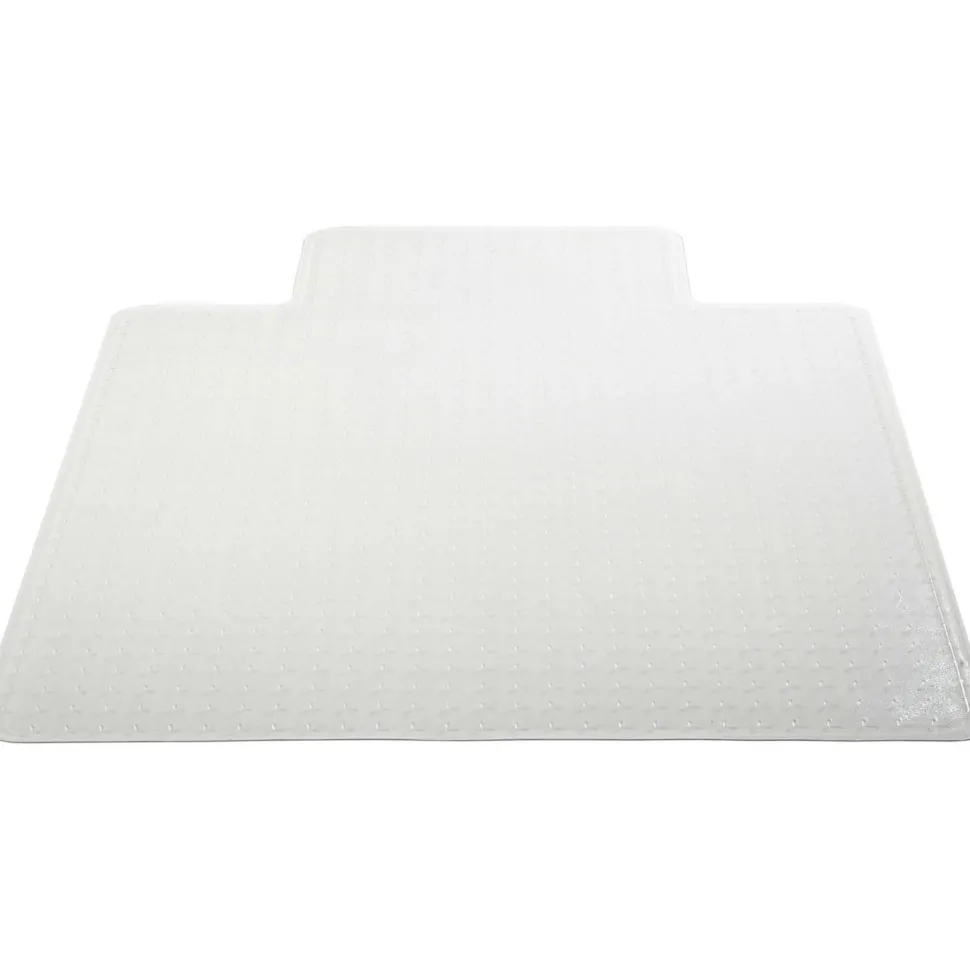 Lorell Rolled Low-Medium Pile Studded Chair Mat, 36" x 48", Standard Lip