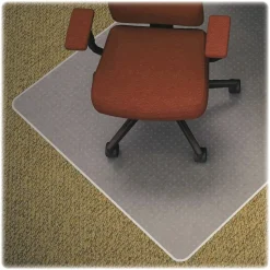 Lorell Rolled Low-Medium Pile Studded Chair Mat, 36