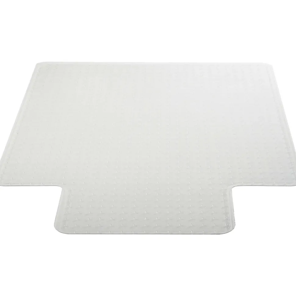 Lorell Rolled Low-Medium Pile Studded Chair Mat, 36" x 48", Standard Lip