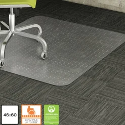 Lorell Rolled Low Pile Studded Chair Mat, 46