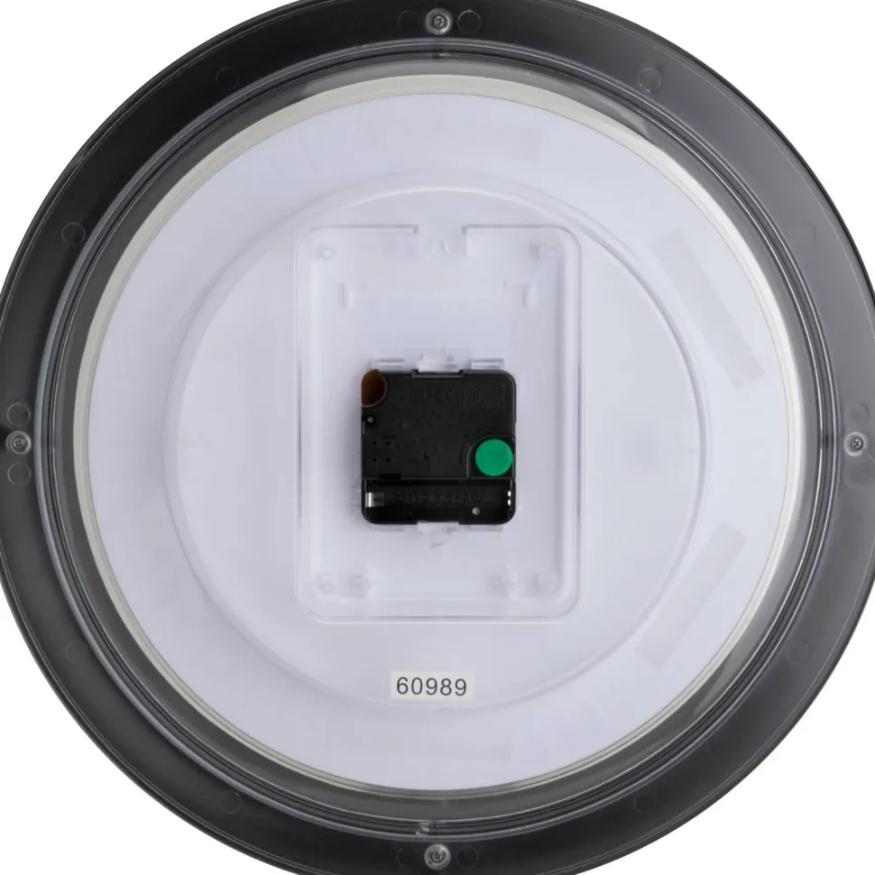 Lorell 13-1/4" Round Quartz Wall Clock, Black