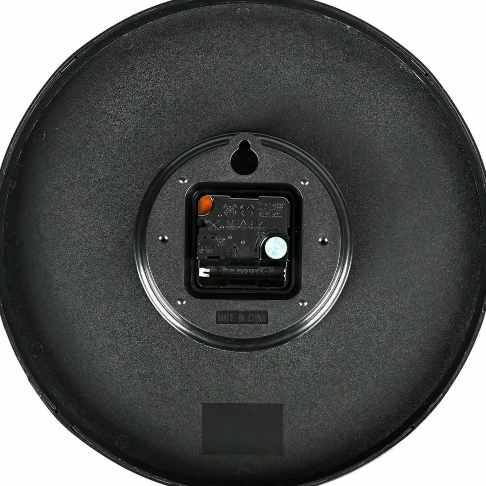 Lorell 12" Round Quiet Wall Clock - Analog - Quartz - Black Case