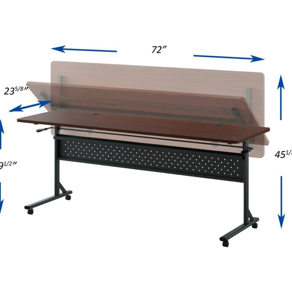 Lorell Shift 2.0 Flip and Nesting Mobile Table