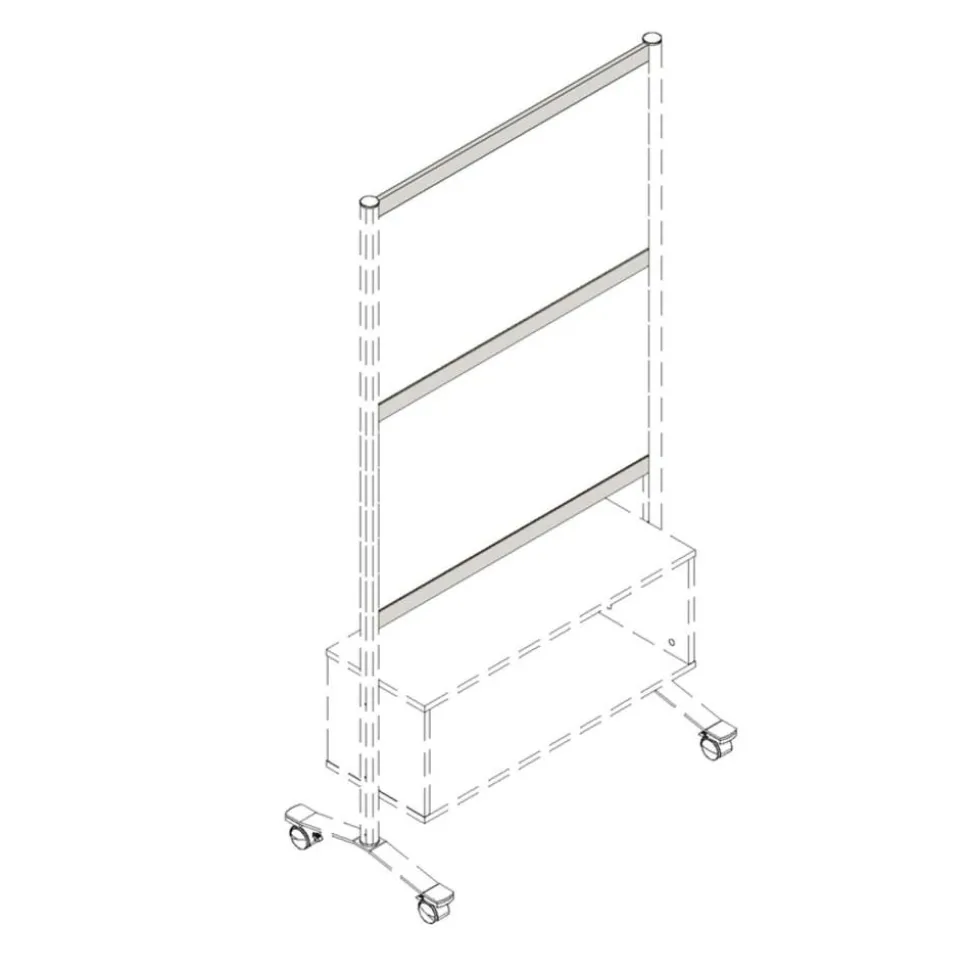 Lorell Single-Wide Horizontal Panel Strip for Adaptable Panel System, 33.1"W x 0.5"D x 1.8"H, Aluminum, Silver