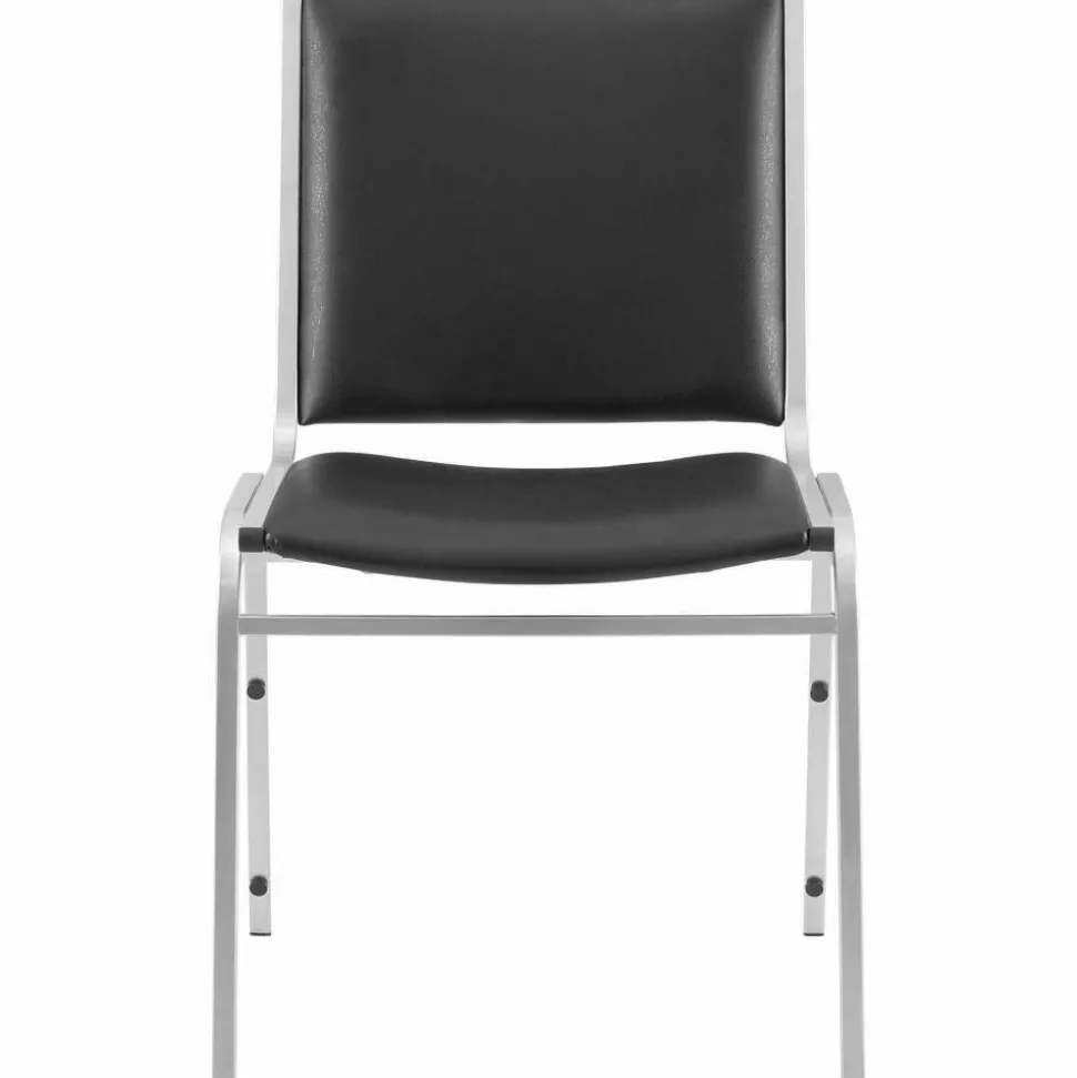 Lorell Stacking Chair Armless Black 4/box