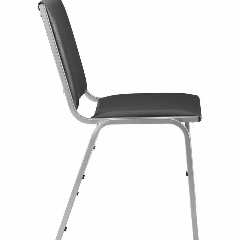 Lorell Stacking Chair Armless Black 4/box