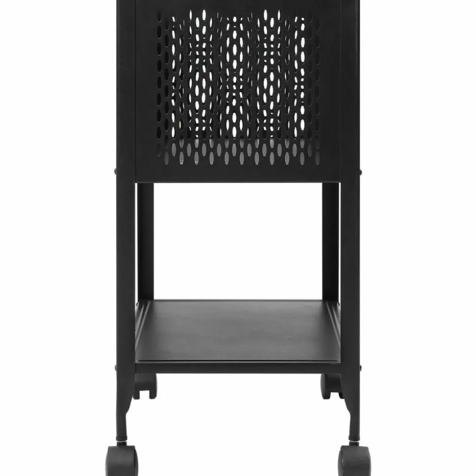 Lorell Steel Mesh Hanging Letter-Size Mobile File Cart, Black