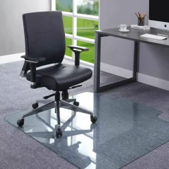 Lorell Tempered Glass Chairmat with Lip