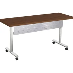 Lorell Training Table Steel Silver Modesty Panel, 54"W, Metallic Silver