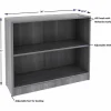 Lorell Weathered Charcoal Laminate Bookcase