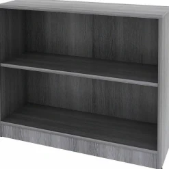 Lorell Weathered Charcoal Laminate Bookcase
