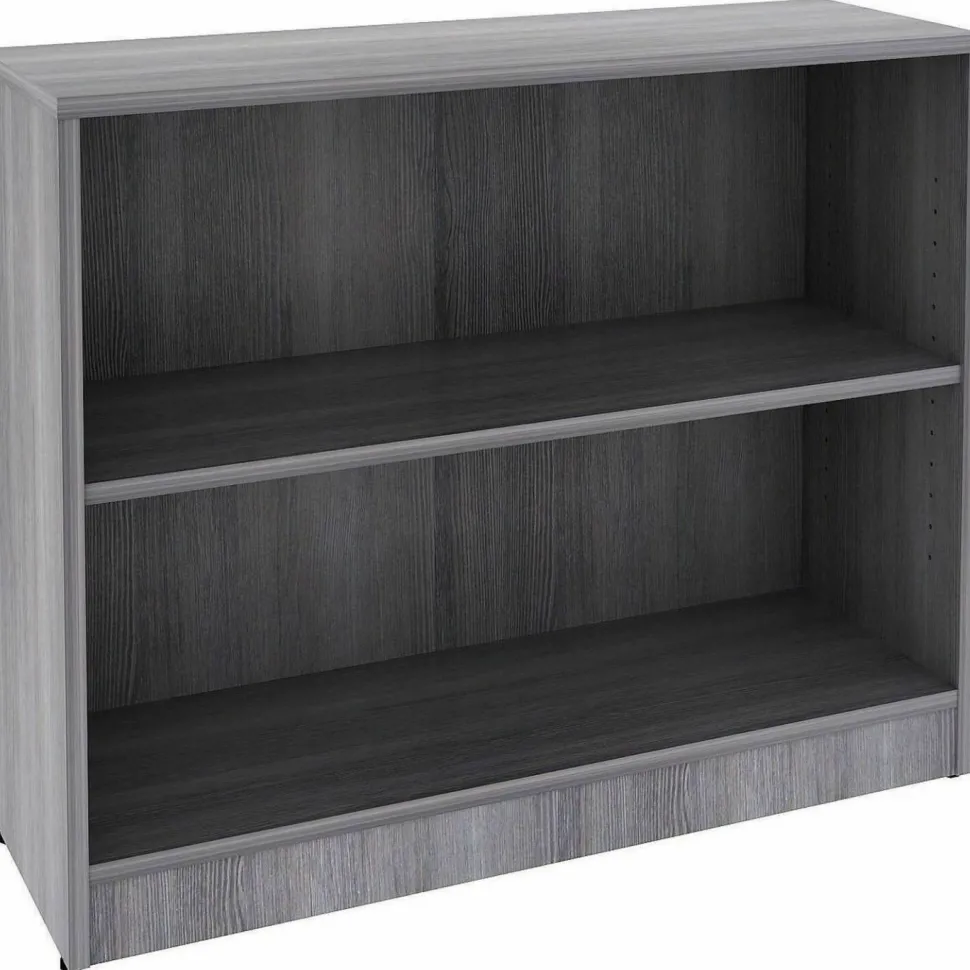 Lorell Weathered Charcoal Laminate Bookcase