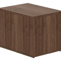 Lorell 29-1/2"W File Storage Cabinet Credenza Computer Desk, Walnut