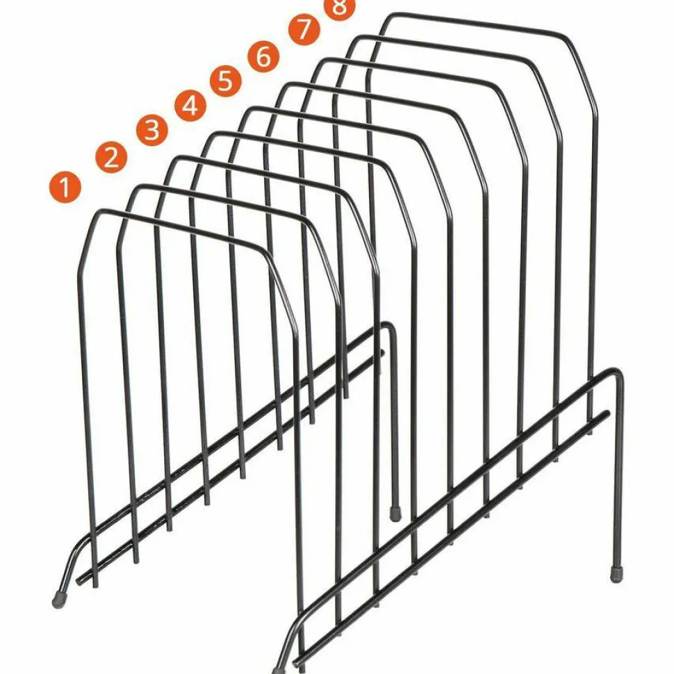 Lorell Wire Step File, 8-Dividers, Black