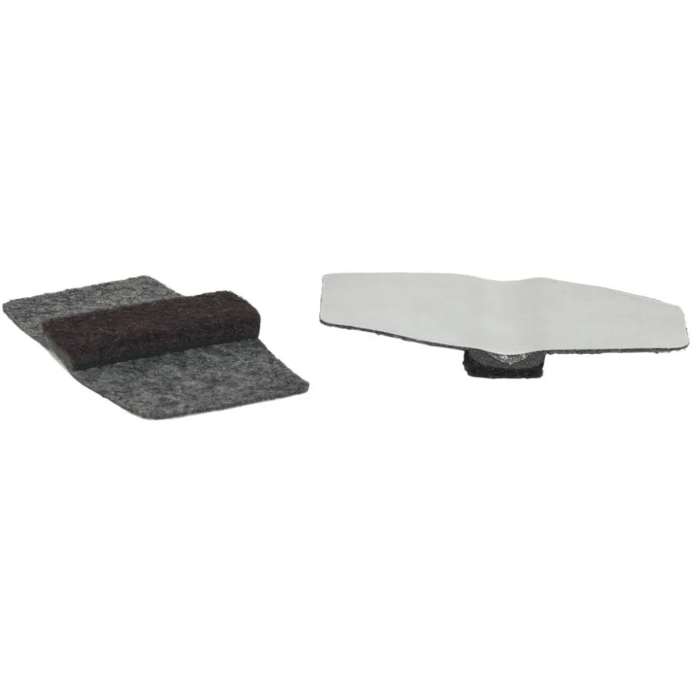 Lorell Wraparound Hard Floor Savers, 1 1/2, Gray, Set Of 16