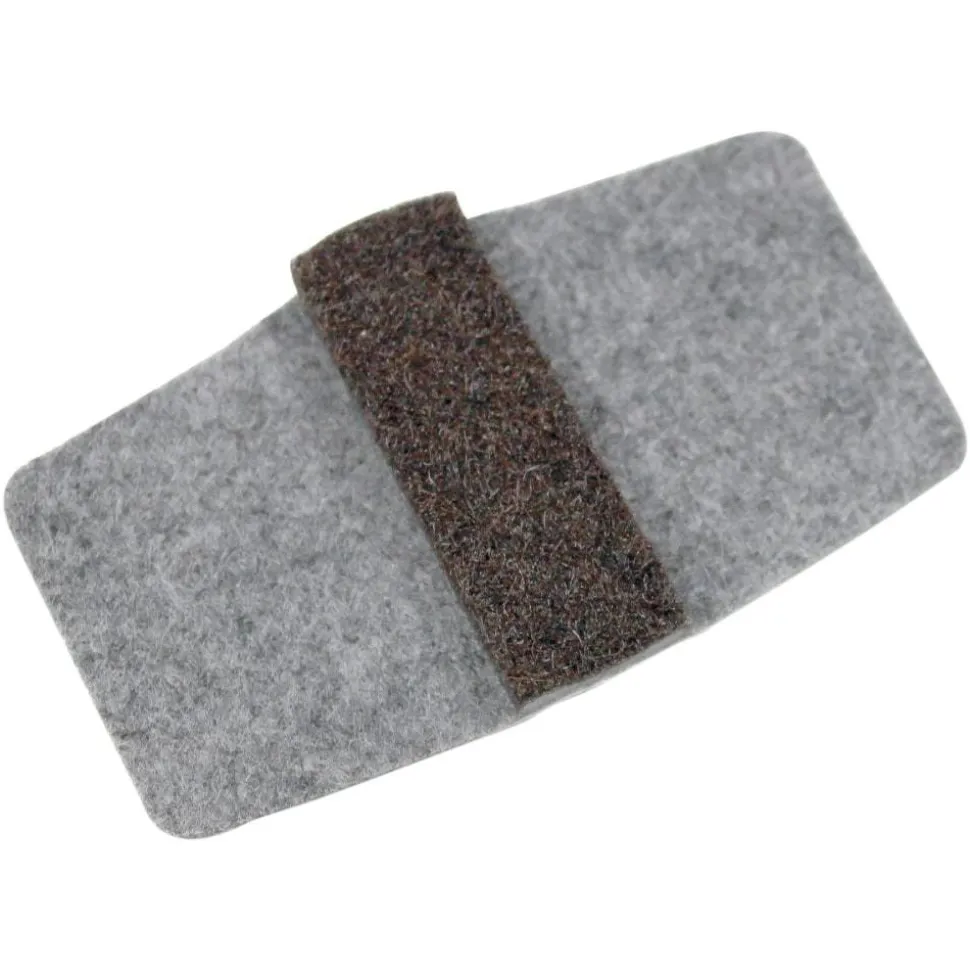 Lorell Wraparound Hard Floor Savers, 1 1/2, Gray, Set Of 16
