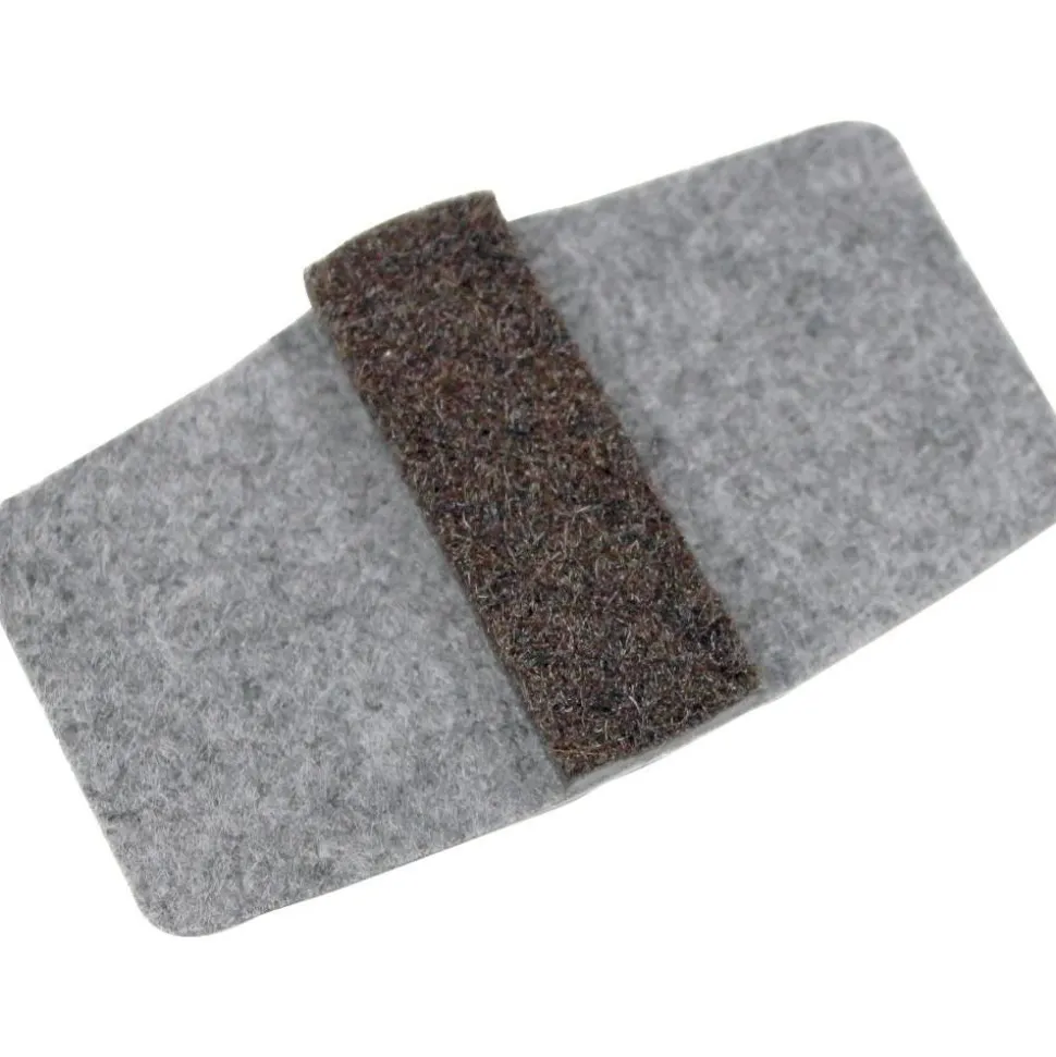 Lorell Wraparound Hard Floor Savers, 1 1/2, Gray, Set Of 16