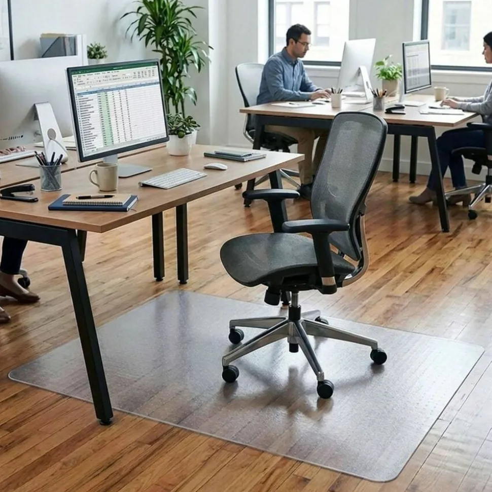 Lorell XXL Polycarbonate Multi-Surface Chair Mat, 60"x 79"