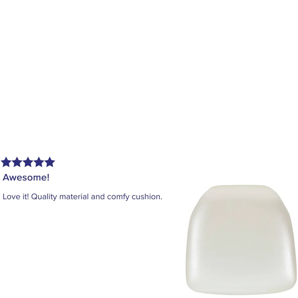 Louise Hard Ivory Vinyl Chiavari Chair Cushion