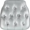 Louise Hard Silver Tufted Vinyl Chiavari Chair Cushion