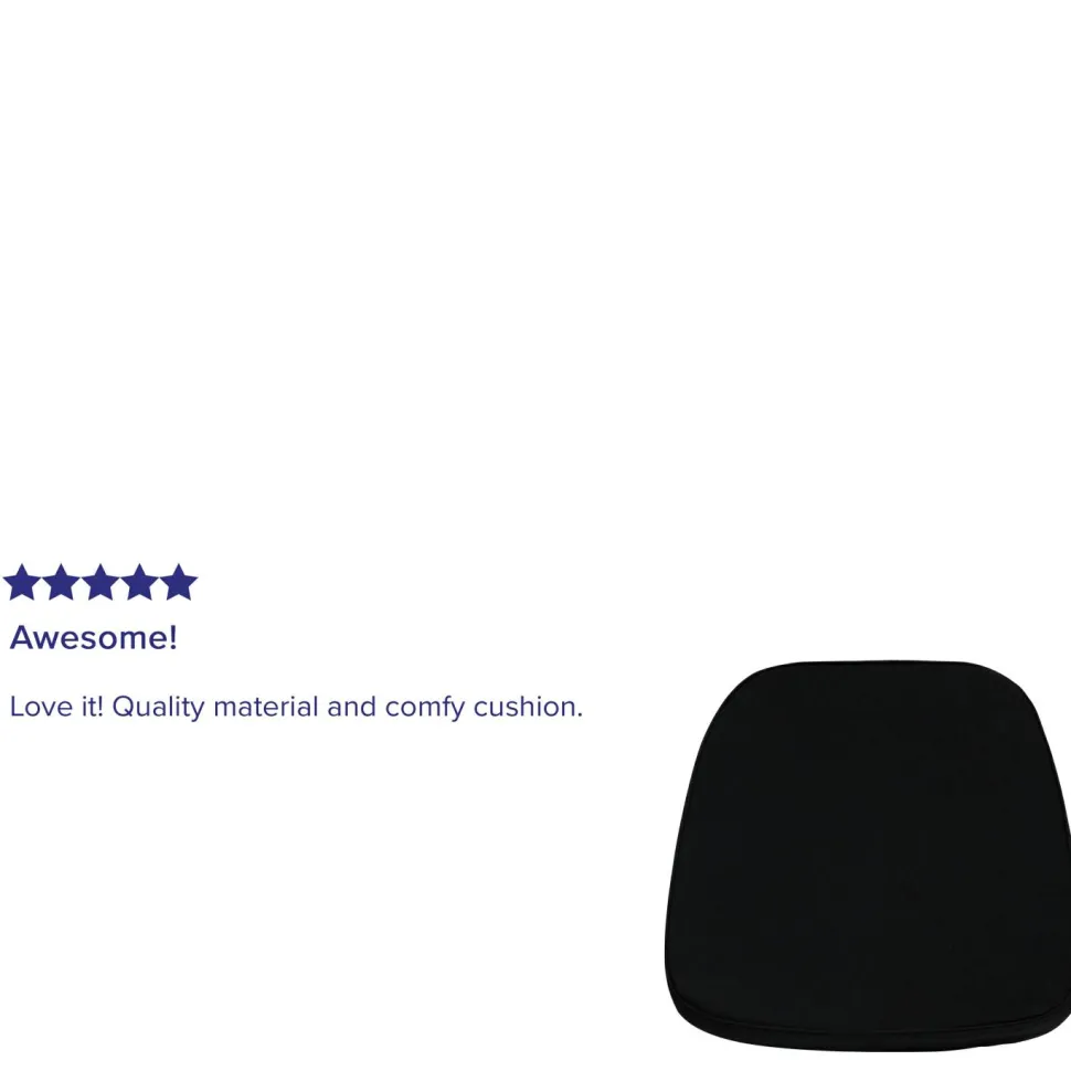 Louise Soft Black Fabric Chiavari Chair Cushion