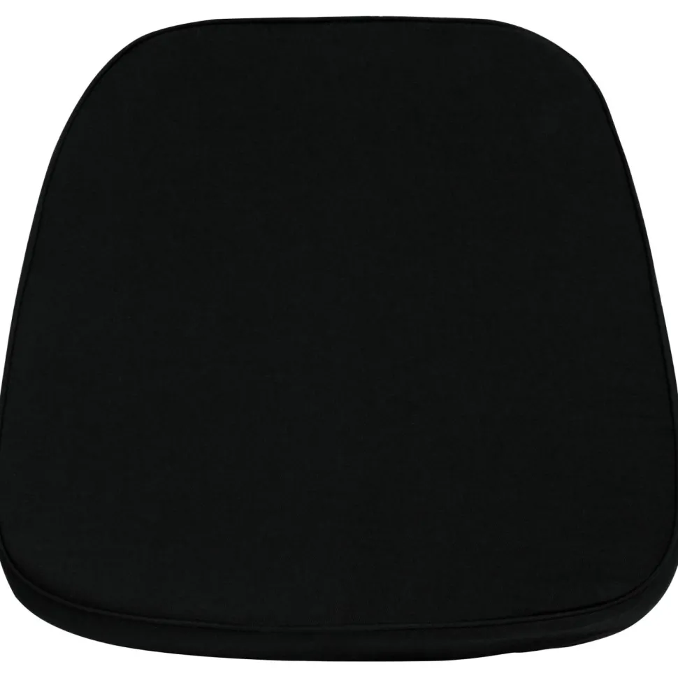 Louise Soft Black Fabric Chiavari Chair Cushion