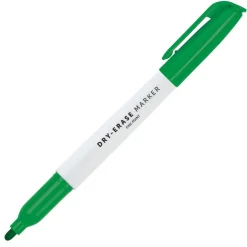 Low-Odor Pen-Style Dry-Erase Markers, Fine Point, 100% Recycled Plastic Barrel, Assorted Colors, Pack Of 5