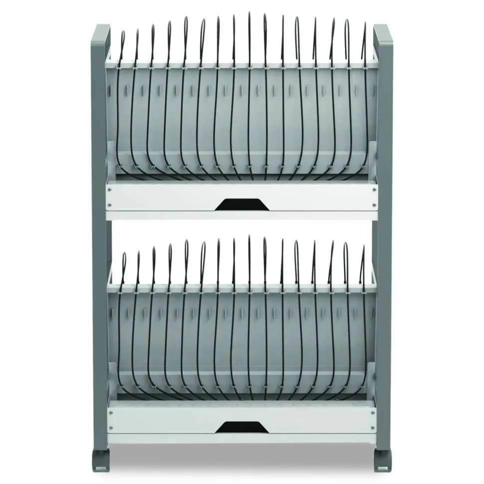 Luxor 32 Bay Open Charging Cart for 32 Devices, 27 x 14.75 x 39.75