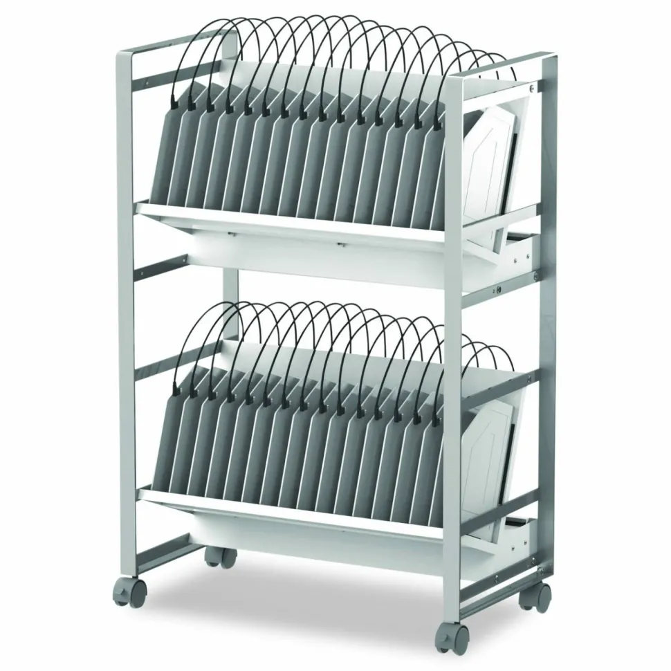 Luxor 32 Bay Open Charging Cart for 32 Devices, 27 x 14.75 x 39.75