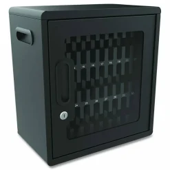 Luxor Cell Guard 30-Bay Cabinet for 32 Devices, 14.96 x 16.14 x 8.98, Black
