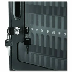 Luxor Cell Guard 32-Bay Wall-Mount Cabinet for 32 Devices, 14.96 x 16.14 x 8.98, Black