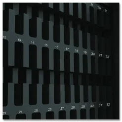 Luxor Cell Guard 32-Bay Wall-Mount Cabinet for 32 Devices, 14.96 x 16.14 x 8.98, Black