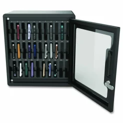 Luxor Cell Guard 32-Bay Wall-Mount Cabinet for 32 Devices, 14.96 x 16.14 x 8.98, Black
