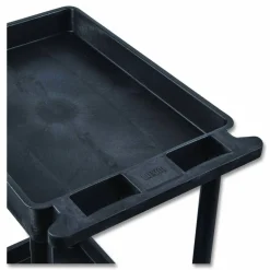 Luxor ENDURA Three-Shelf Utility Cart, Plastic, 300 lb Capacity, 26.5