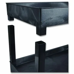 Luxor TUFFY XL Three-Shelf Heavy-Duty Multipurpose Utility Cart, Plastic, 375 lb Capacity, 35.25