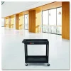 Luxor TUFFY XL Two-Shelf Heavy-Duty Multipurpose Utility Cart, Plastic, 200 lb Capacity, 35 x 18 x 34.25, Black