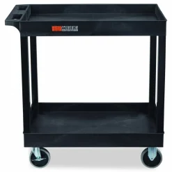 Luxor TUFFY XL Two-Shelf Heavy-Duty Multipurpose Utility Cart, Plastic, 500 lb Capacity, 35.25