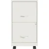 LYS NuSparc 18"D Vertical 2 Drawer Mobile File Cabinet, White , 1 Each