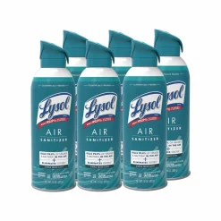 LYSOL Brand Air Sanitizer Spray, Simple Fresh Scent, 10 oz Aerosol Spray, 6/Carton